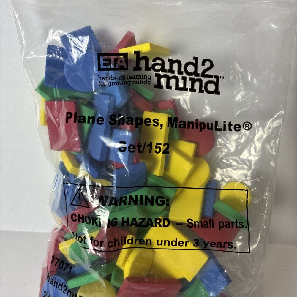 ETA Hand2Mind ManipuLite Foam Plane Shapes Pieces Growing Minds